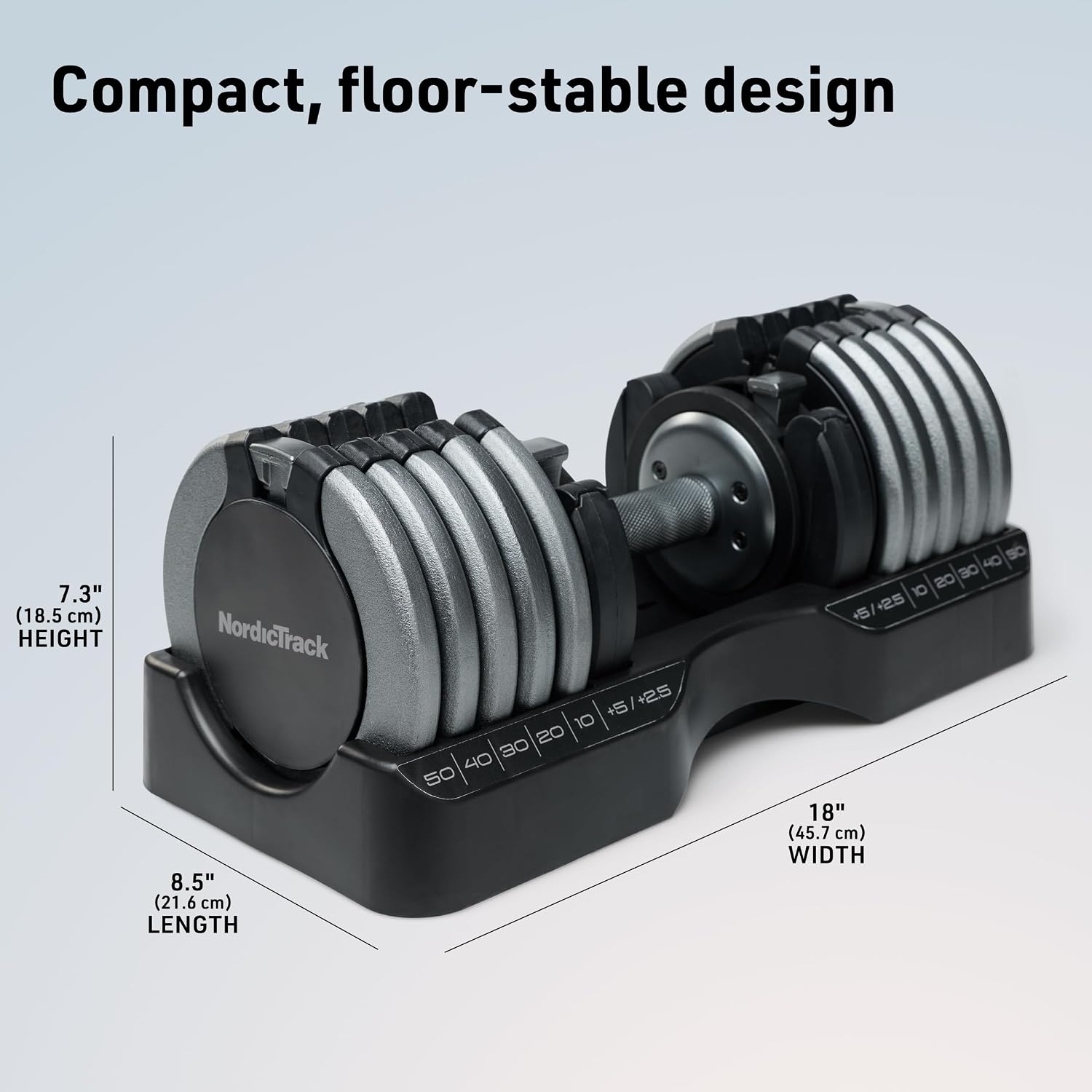 NordicTrack Select-a-Weight Adjustable Dumbbells 55 lb. Select-a-Weight Dumbbell Pair